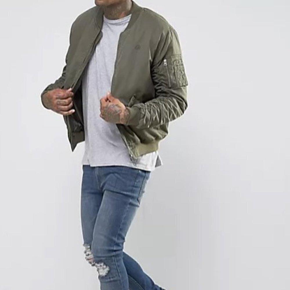 Criminal Damage Canvas MA1 Bomber Jacket